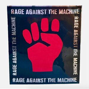 RARE RAGE AGAINST THE MACHINE RATM FIST METALLIC STICKER 4.5" x 5" DISC EXCHANGE